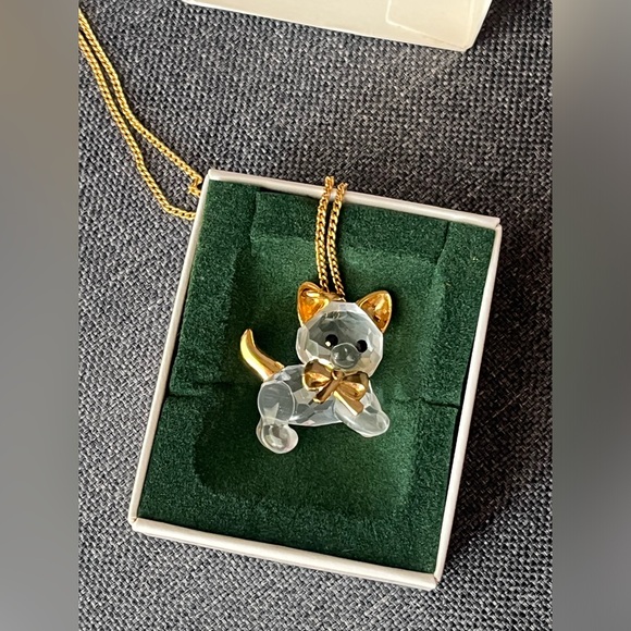 Swavorski Crystal “Memories” Jewelry Cat Pendant Mint Condition Retired Vintage - Picture 5 of 7